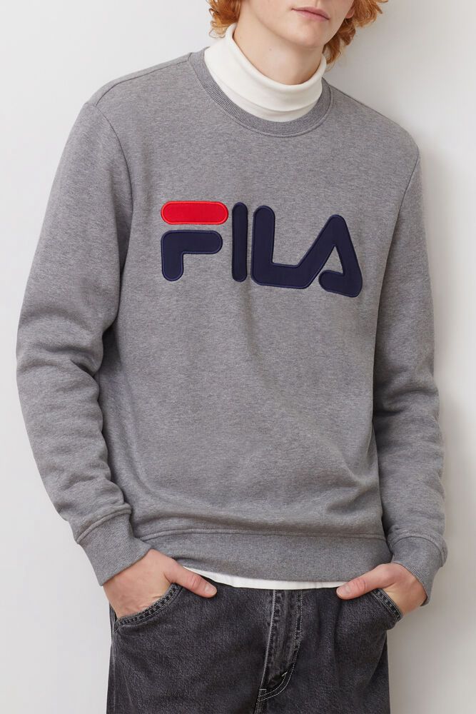 Fila Regola Sweatshirt Grey - Mens - 58623RYVC